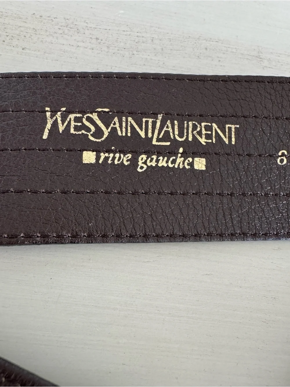 Yves Saint Laurent Black leather  - Belt with Square Buckle